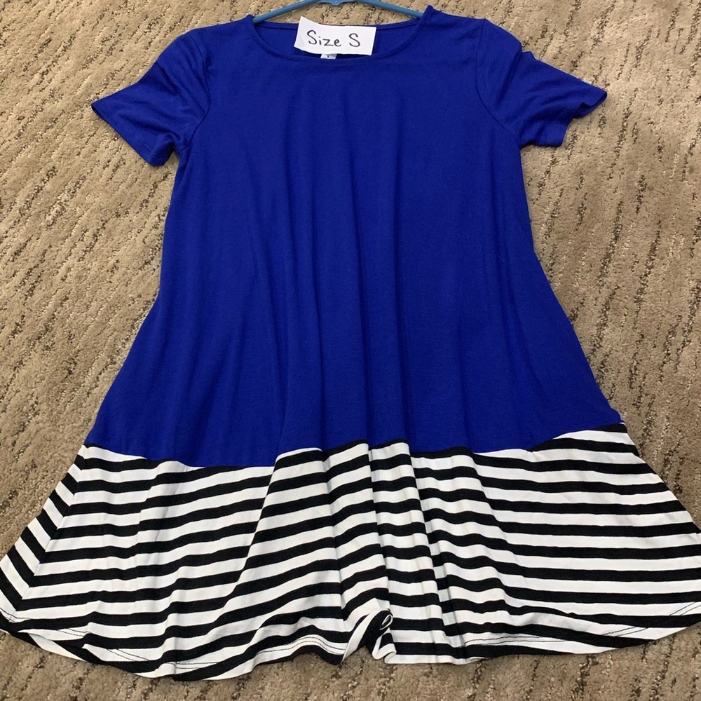 Royal Blue/stripes boutique top